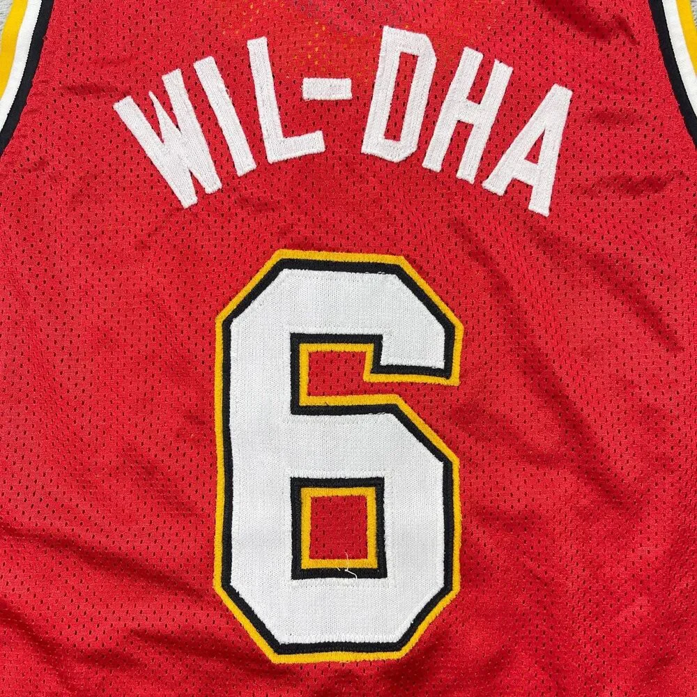Vintage Gordon's Gin Philippine Basketball Association #6 Will DHA Jersey Red